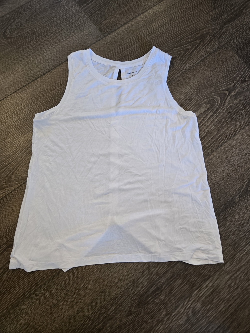 Halogen White Sleeveless Tank Top